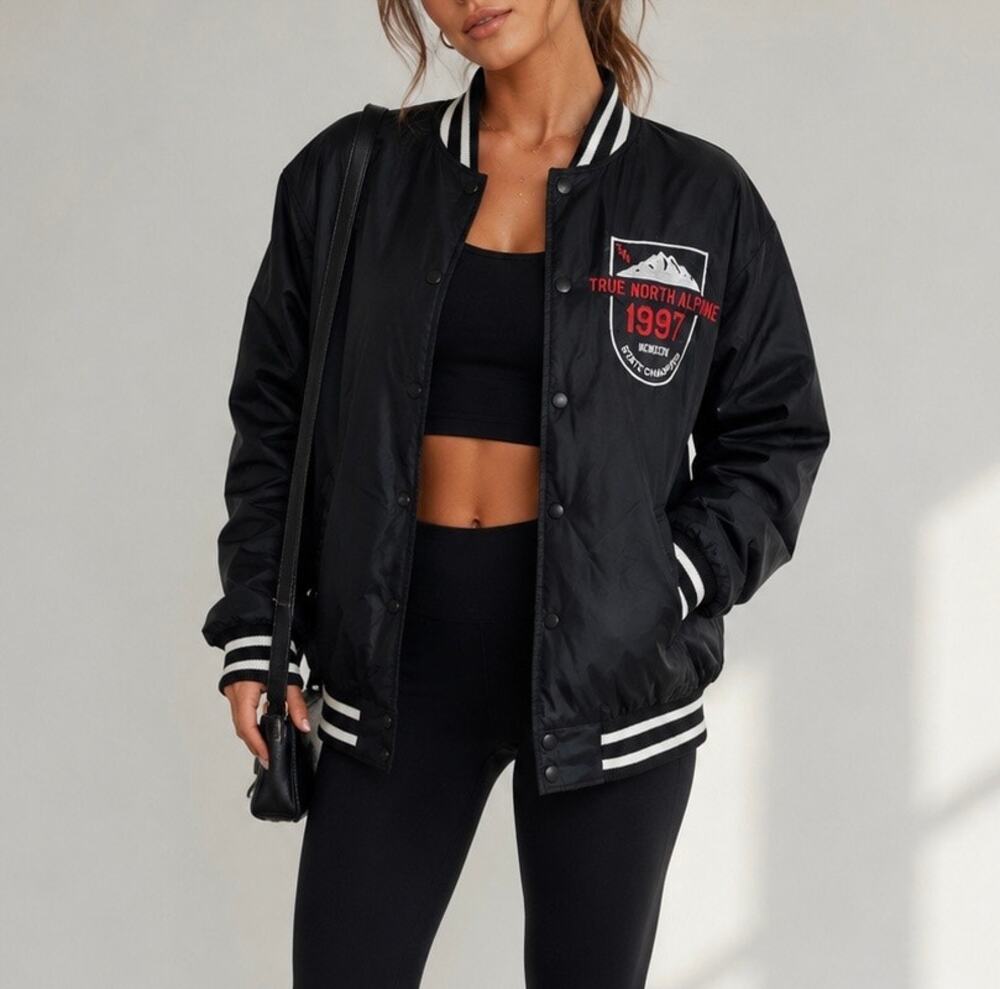 Aritzia TNA North Alpine 1997 State Champions Stadium Varsity Jacket Size Small